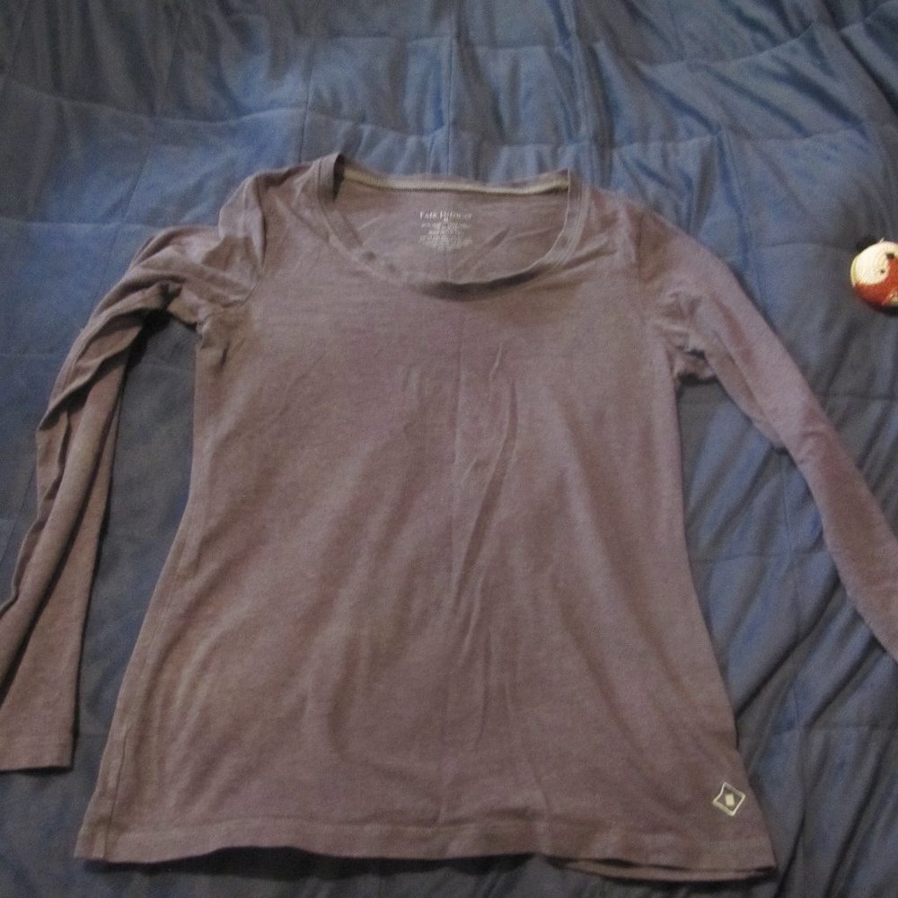 Heathered purple organic tee